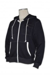 Z130 mens zip up sweater hoodie contrast color, zip up sports hoodies wholesale, design hoodies online